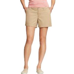 Old Navy Everyday Khaki Shorts 5" Bermuda Cotton Twill Rolled Oats Size 16